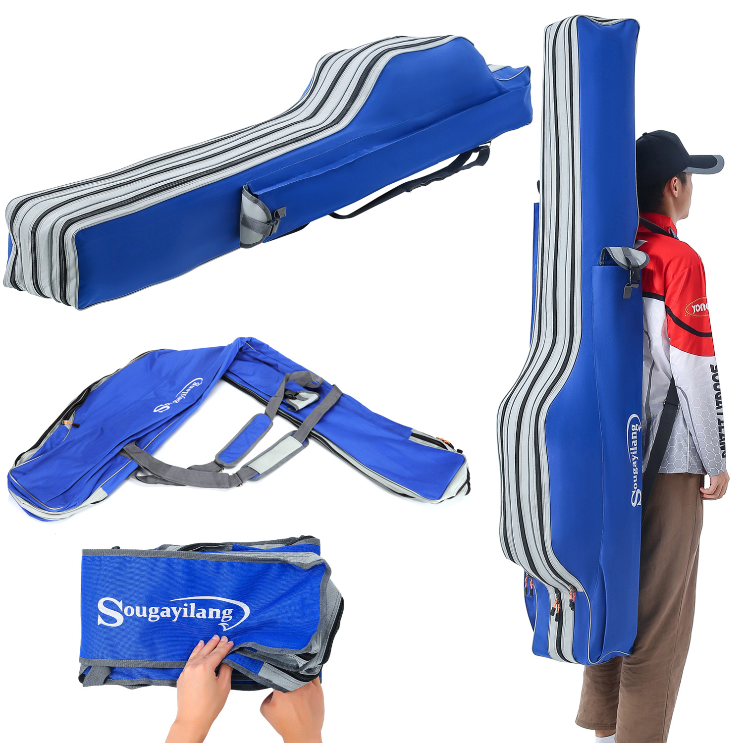 Fishing Rod Case - Sougayilang Fishing Rod Bag 3 Layers