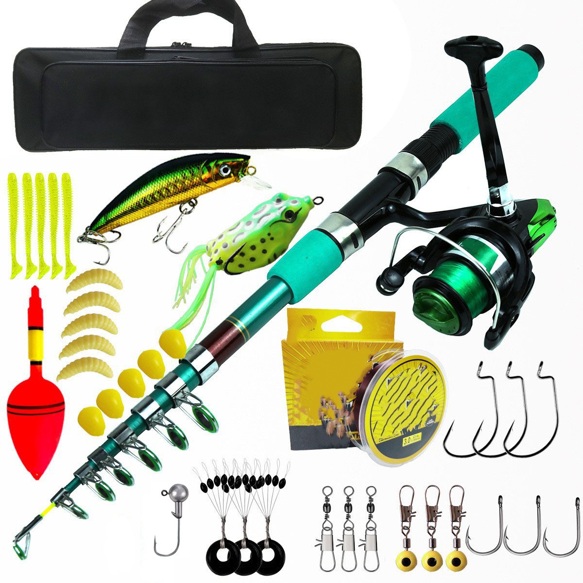 Fishing Rod Combo - Portable Ultralight Carp Telescopic Spinning Rod
