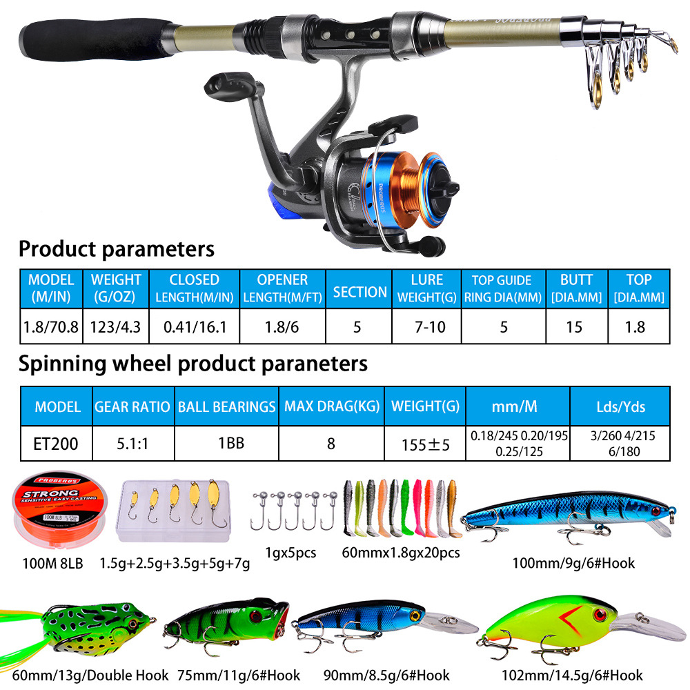 40 Piece Set of New Sea Rods,  - Fishing Rod Fly ulasan dan harga