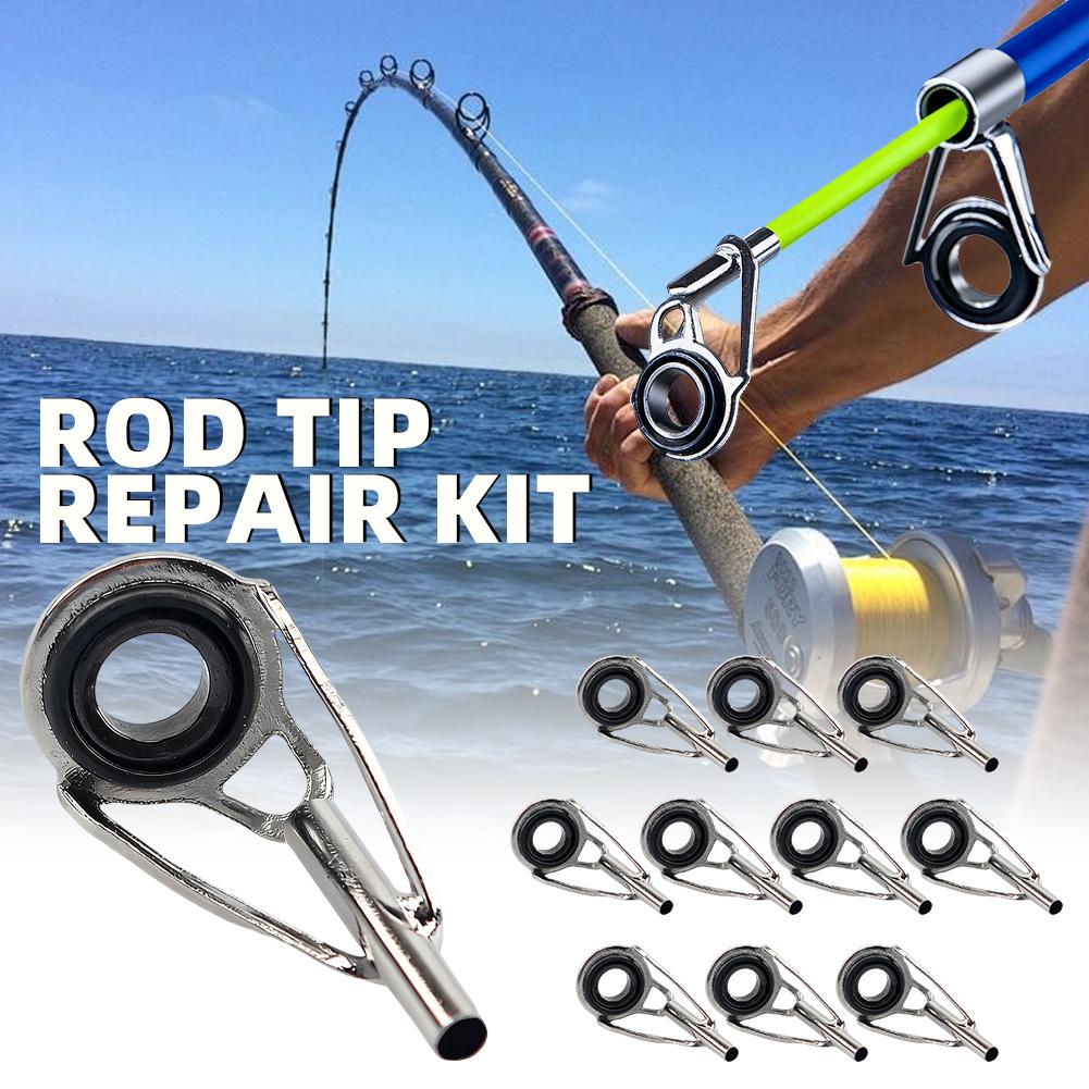 Rod Tip Repair Kit 10pcs Fishi - Fishing Rod Guide Replacement ulasan dan harga