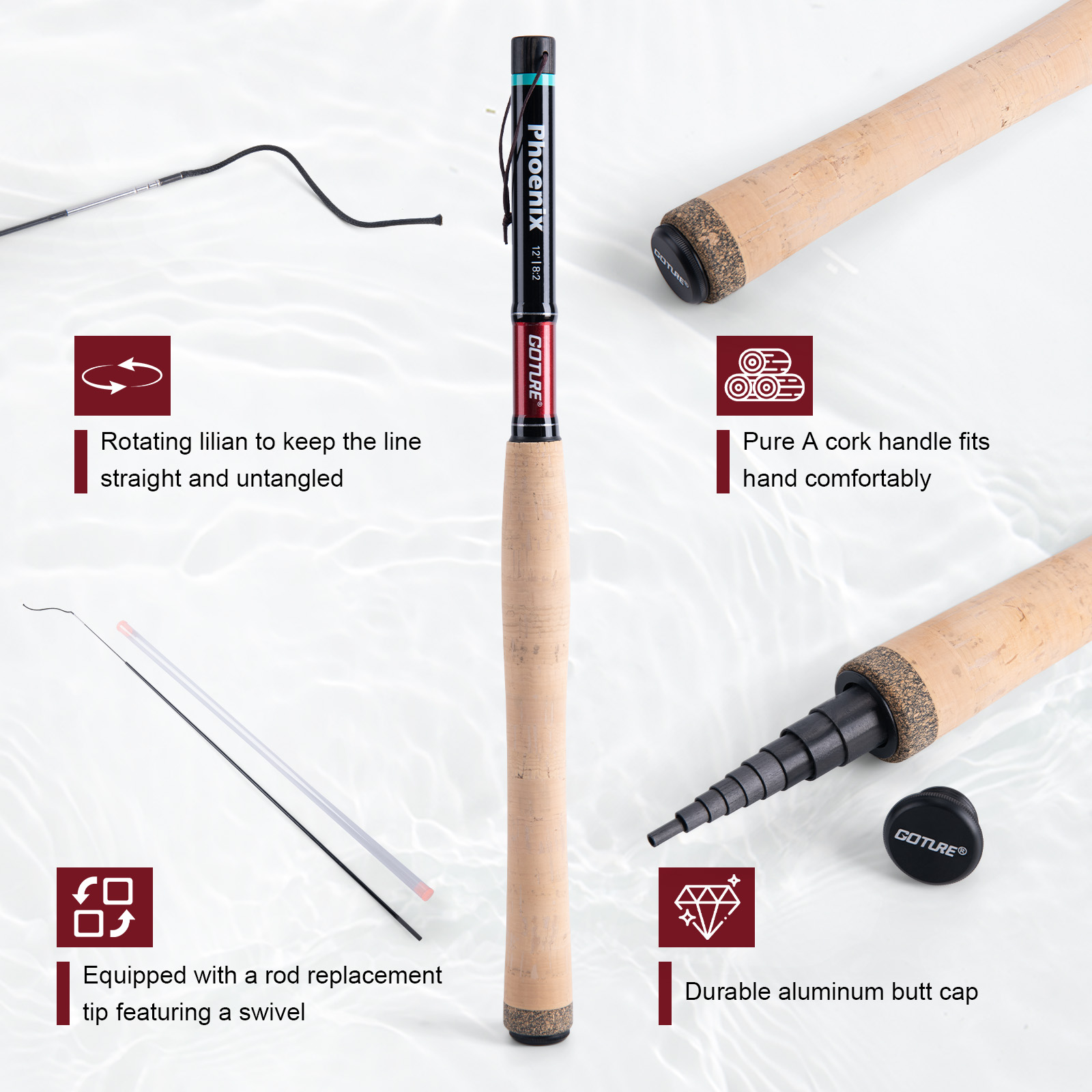 Goture Fishing Rod Combo Fly F - Fishing Rod Fly ulasan dan harga