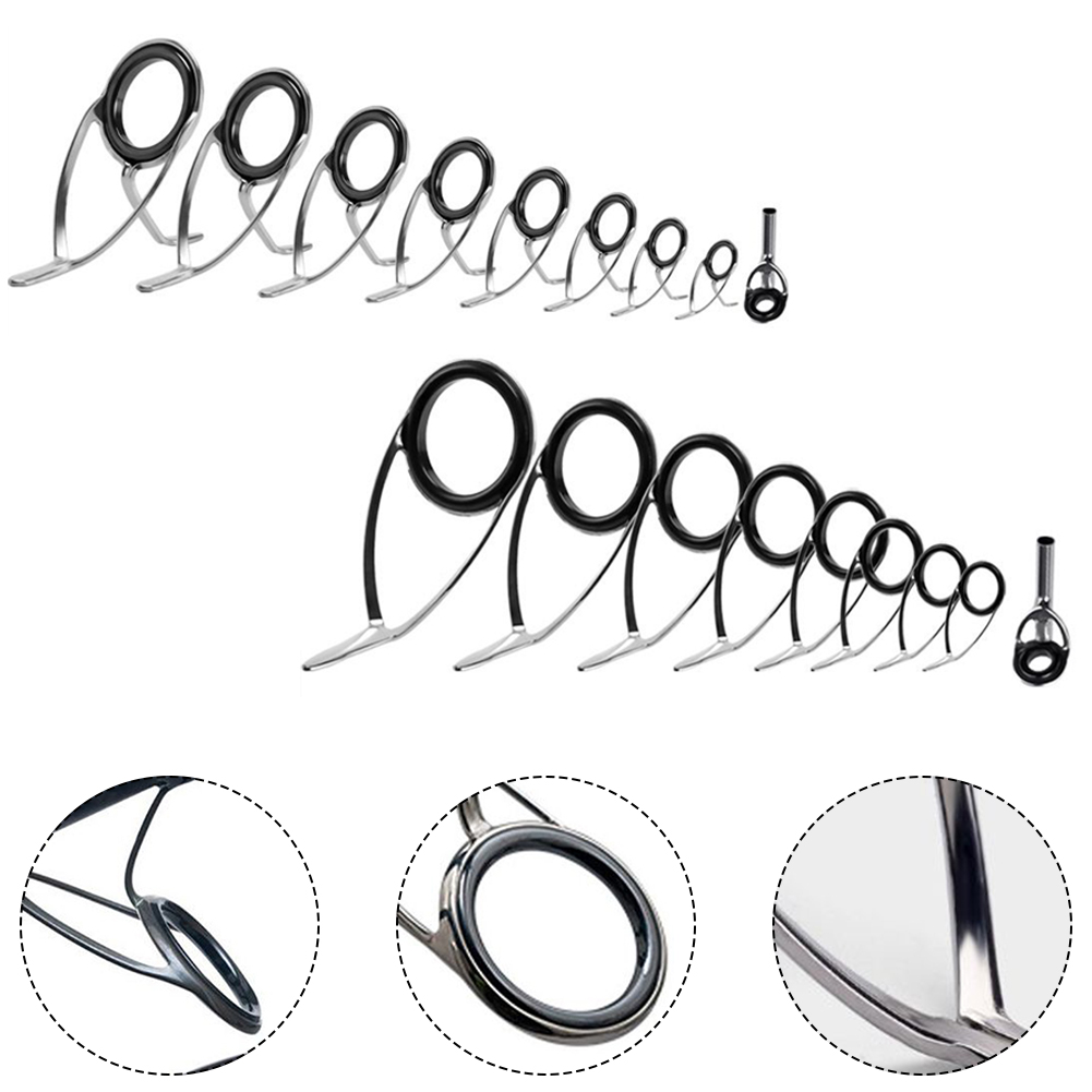 9 Pcs Fishing Rod  Guide Ceram - Fishing Rod Repair Kit ulasan dan harga