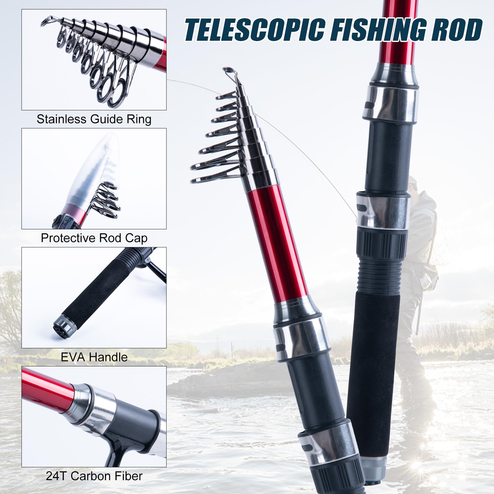 Goture 2Pcs Fishing Rod and 2P - Fishing Rod Combo ulasan dan harga