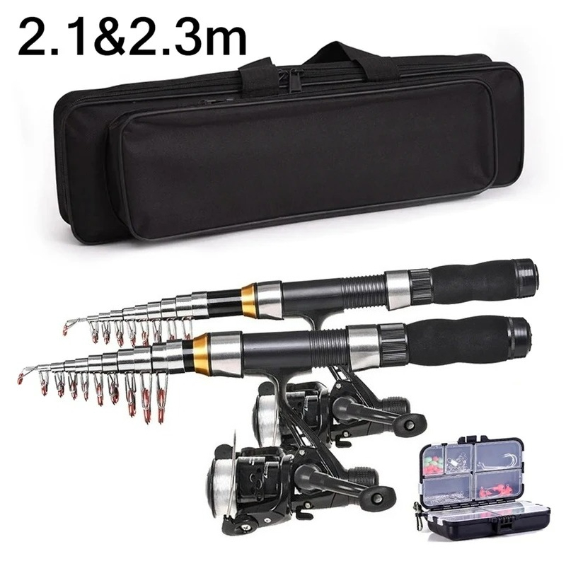 BRAVMAK 2.1/ 2.3 mTelescopic F - Fishing Rod Carbon Fiber ulasan dan harga
